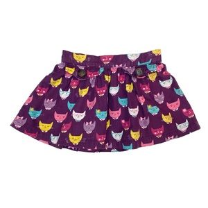 Cherokee Cats in Glasses Purple Cat Skirt